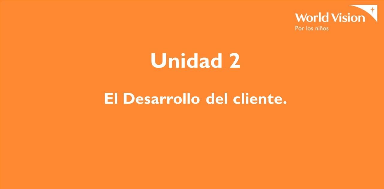 Bienvenidos a la unidad 2